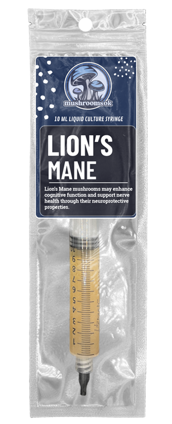 Lions Mane Liquid Culture, Front