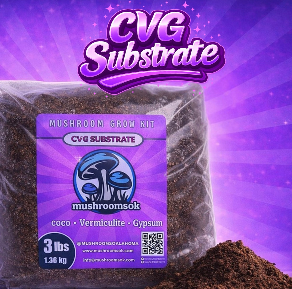 Mushrooms Ok Sterilized CVG Substrate