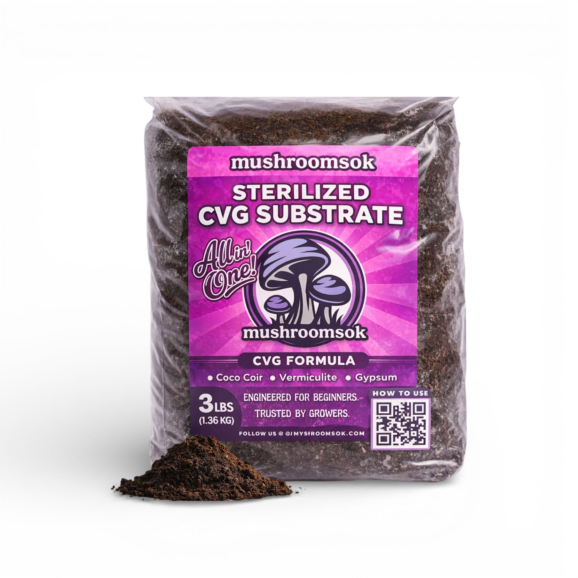 CVG Substrate 3lb bag Mushrooms Ok