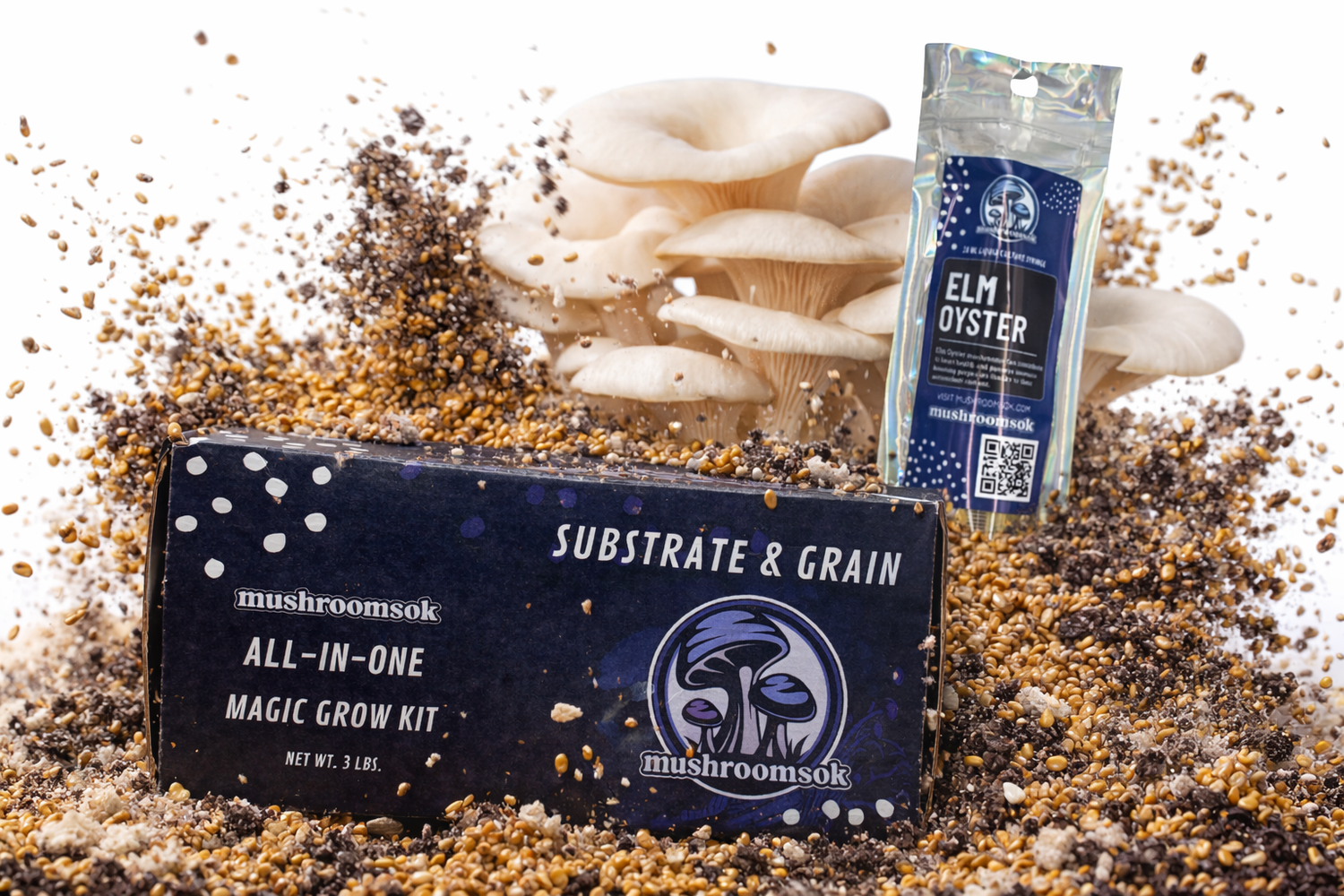 Mushrooms Ok Elm Oyster Splash Shot