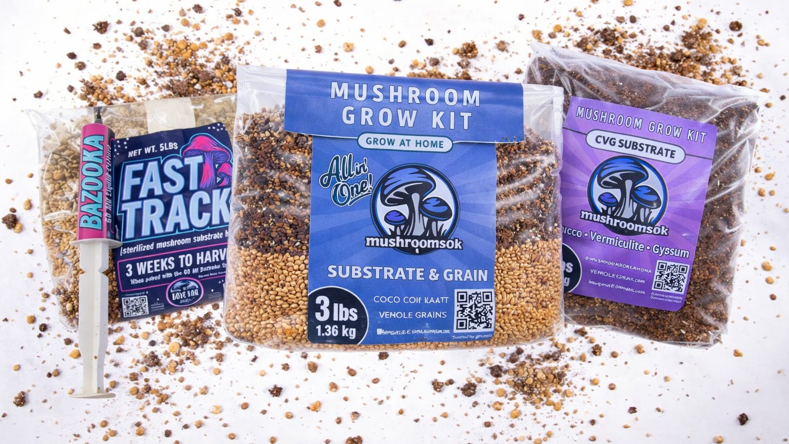 Mushrooms Ok Grow Bag Splash Shot