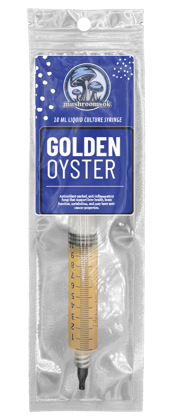 Golden Oyster Liquid Culture, Front