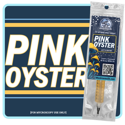 Gourmet Pink Oyster Liquid Culture 10mL Syringe